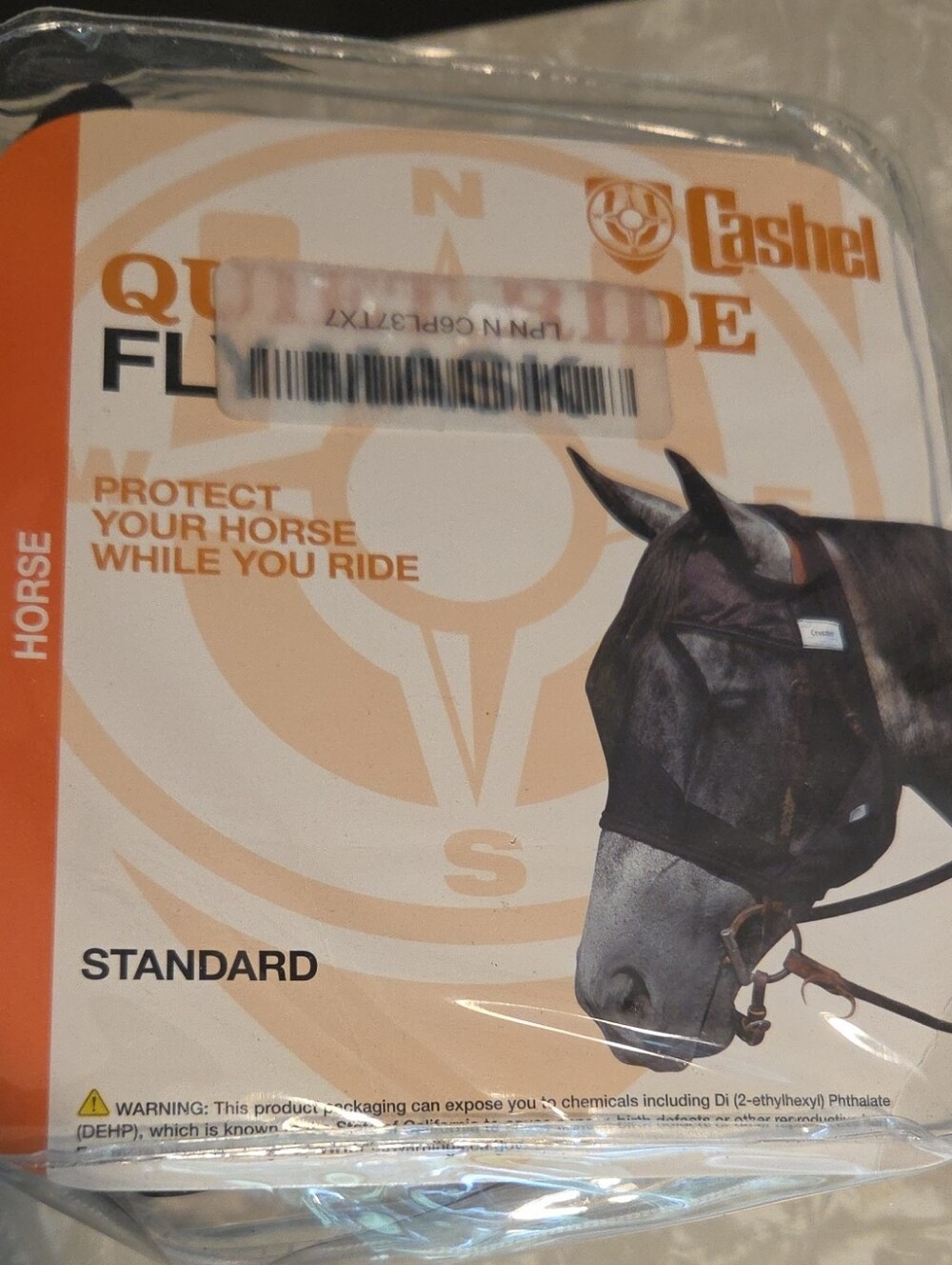 Cashel Black Horse Fly Mask - Standard